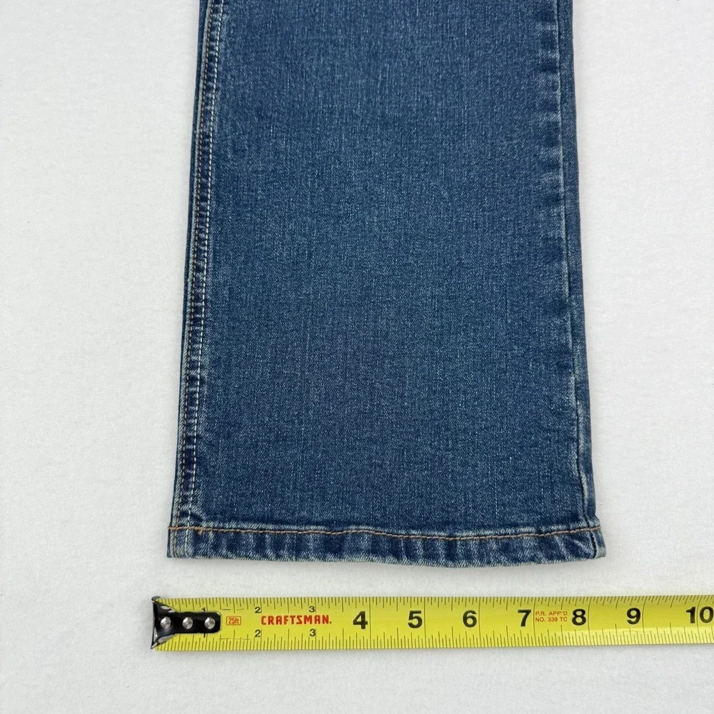 Patron Cito Men's Stretch Straight Leg Embroidered Blue Denim Jeans Sz 36x32 NWT